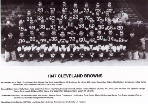 1947 AAFC Champion Cleveland Browns